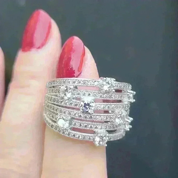 Lafonn Sterling Silver 925 CZ ring size 7 - Picture 7 of 16